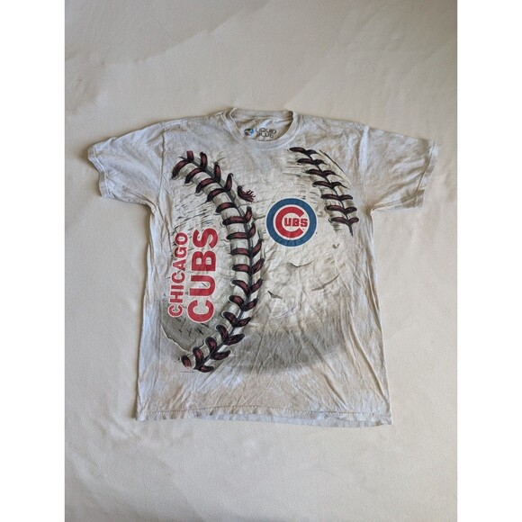 Liquid Blue 2014 Chicago Cubs AOP MLB Big Print T Shirt Size Large Tie Dye - Picture 2 of 7